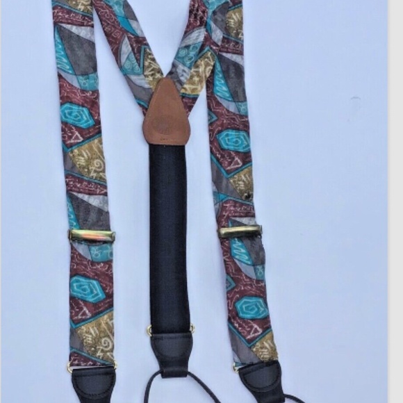Boston Traders suspenders  braces, nice silk  colours & print  made in USA 🇺🇸 - Picture 6 of 6